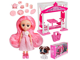 Кукла FCJ1231984 Малышка в беседке с акссесуарами