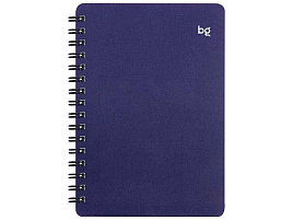 Записная книжка 60л. BG ЗК6гр60_пл 57757 А6 на гребне "Base", синяя пластиковая обложка, тиснение фольгой
