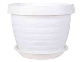 Кашпо цветочное 3л Толедо 065118/8100 белый с/п