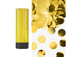 Хлопушка 10см Круги фольга золото 823176