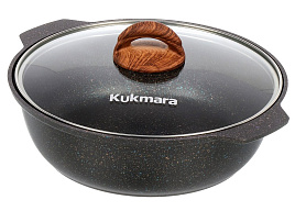 Жаровня 3л Kukmara жгг31а/6963 с крышкой декор.покрытие синяя