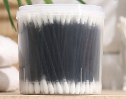 Ватные палочки Soft Care Black&White 200шт банка 2834