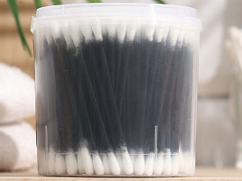Ватные палочки Soft Care Black&White 200шт банка 2834
