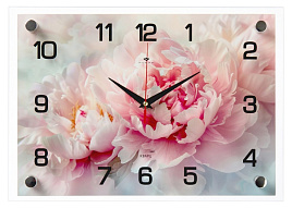 Часы настенные "21 Век" 35*25 2535-303 Розовые пионы