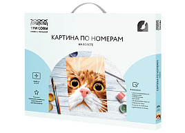 Набор для раскрашивания по номерам ТРИ СОВЫ KX4050_40003 "Усатый-полосатый", 40*50, с акриловыми красками и кистями
