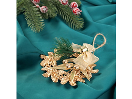 Подвеска пластик Венок с веточкой 10497728 11*11см