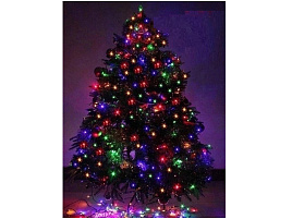 Электрогирлянда провод 180л 11м светодиодная колор