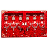 Набор подарочный 411/1022/07-01/5911 Флер new (6фужеров+6стопок)