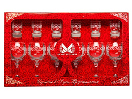 Набор подарочный 411/1022/07-01/5911 Флер new (6фужеров+6стопок)