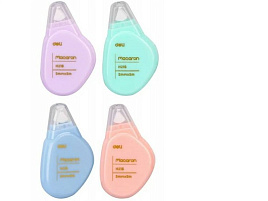 Корректирующая лента Deli EH21606 Macaron 5мх5мм ассорти корпус белый туба