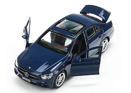 Машина металлическая ECLASS-12-BU MERCEDES-BENZ e-class amg 12см, дв,баг,ин,синий, кор.