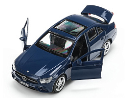 Машина металлическая ECLASS-12-BU MERCEDES-BENZ e-class amg 12см, дв,баг,ин,синий, кор.
