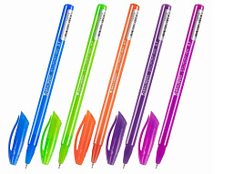 Ручка Brauberg 143736 масляная STRIPES, СИНЯЯ, корпус ассорти, узел 0,7 мм, линия письма 0,35 мм