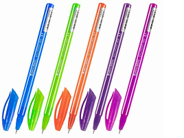 Ручка Brauberg 143736 масляная STRIPES, СИНЯЯ, корпус ассорти, узел 0,7 мм, линия письма 0,35 мм