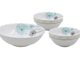 Набор салатников керамика 7пр 7PCCB 7007/6032 Одуванчики