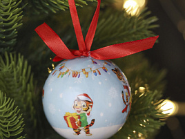 Шар 7см НУ-5178 Тигриная семейка в под.уп