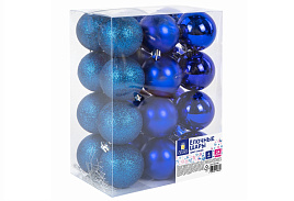 Набор шаров 6см 592160 синий 24шт