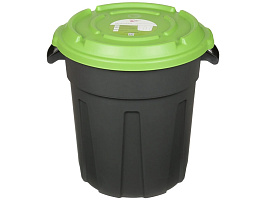 Контейнер для мусора 60л ING6160 In Green Freestyle серый-салатовый