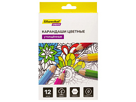 Карандаши цветные 12цв. Silwerhof 2061130 Create Jumbo 6мм шестигран. дерево, ассорти, коробка/европод.