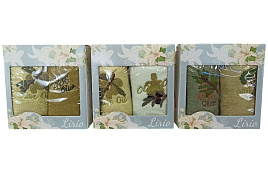 8м Полотенце в кор. 2в1 (25*50-2шт) Олива (микрофибра)