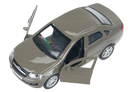 Машина металлическая GRANTA-12-BR-WOD LADA granta 11,5 см, двери, инерц, коричневый,
