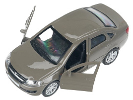Машина металлическая GRANTA-12-BR-WOD LADA granta 11,5 см, двери, инерц, коричневый,