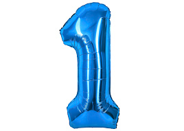 Шар надувной Цифра 1 синий "40" 102см 26261