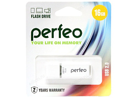 Флеш-драйв Perfeo USB 16Gb C01 белый