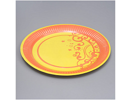Тарелка бумажная 23см 9346976 Оранж
