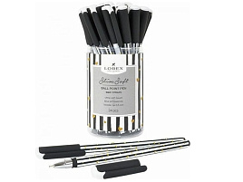 Ручка LOREX LXOPSS-BW2 B&W.STRAPS Slim Soft синий 0,5 мм черно-бел. кругл. корп. ultra-soft touch игольчатый наконечник