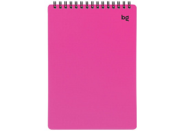 Блокнот 60л. BG Б5гр60_пл 57754 "Neon", А5 на гребне розовая пластиковая обложка, тиснение фольгой