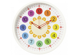 Часы настенные "21 Век" 30*30 3027-028 Обучающие белый круг