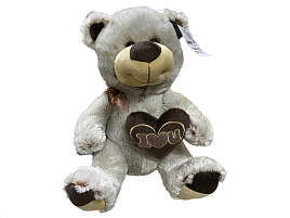 Мягкая игрушка Мишка бурый с сердцем в лапке 40см №15