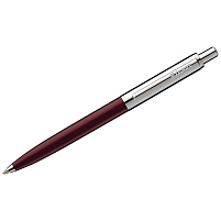 Ручка Luxor 1128 "Star" синяя, 1,0мм, корпус бордовый/хром, кнопочный механизм