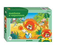 Пазл 35эл. Львенок и черепаха 91418