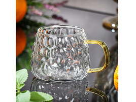 Кружка стекло 420мл Y6-10176 Капли