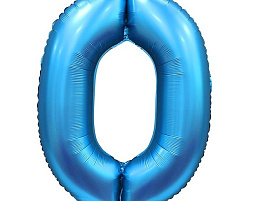 Шар надувной Цифра 0 синий 359-759 81см