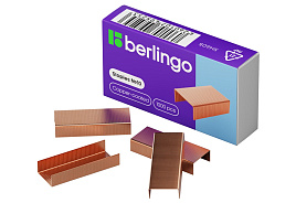 Скобы для степлера Berlingo №10 SH605 медные, 1000шт.
