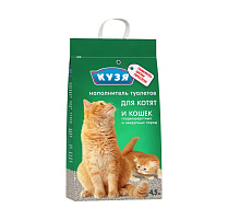 Наполнитель для кошачего туалета Кузя (для котят) 4,5л 0028