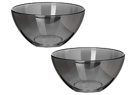 Набор салатников стекло 2пр 1425/06/5921 Сияющий графит