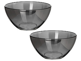 Набор салатников стекло 2пр 1425/06/5921 Сияющий графит