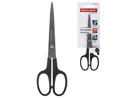 Ножницы 18см. Brauberg 237096 "Standard" черные, классической формы, 2-х сторонняя заточка