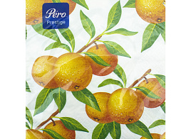 Салфетки 33*33 3-сл Pero Prestige 20шт.Апельсины