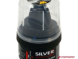 Крем для обуви Silver Блеск 50мл с губкой черный