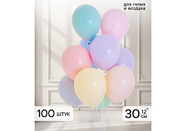 Шар надувной 12" Пастель " ассорти (100шт) 4986631