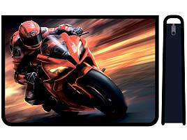 Папка для труда А4 ПТР-22 Красный байк молния сверху