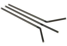 Трубочка д/коктейля 21см черная 250шт 6001