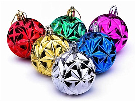 Шар 6см S2240 Цветное созвездие 1шт