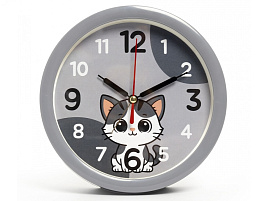 Будильник В4-057 Котенок серый