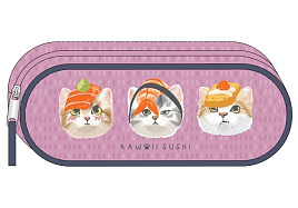 Пенал мягкий ArtSpace Sch_57598 "Sushi Cats", 210*80*45, полиэстер